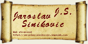 Jaroslav Šiniković vizit kartica